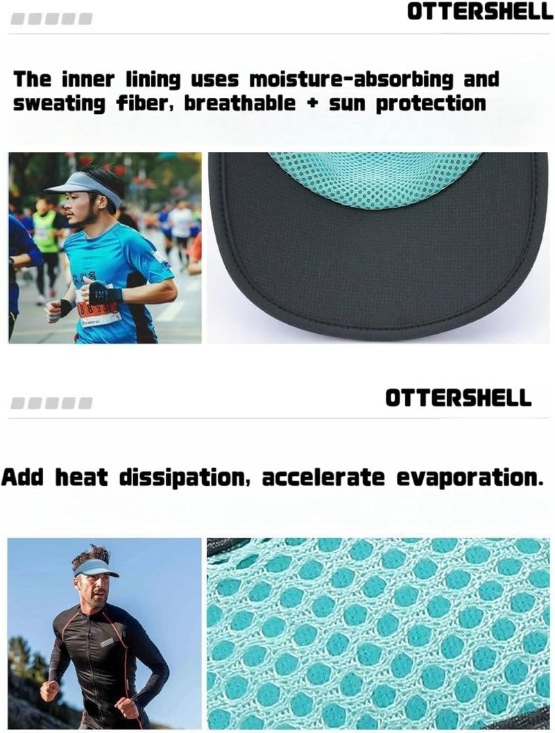 OTTERSHELL Store Sports Sun Visor,Baseball Hat Breathable Mesh. Adjustable Athletic Visor for Running, Tennis, Golf - Image 5